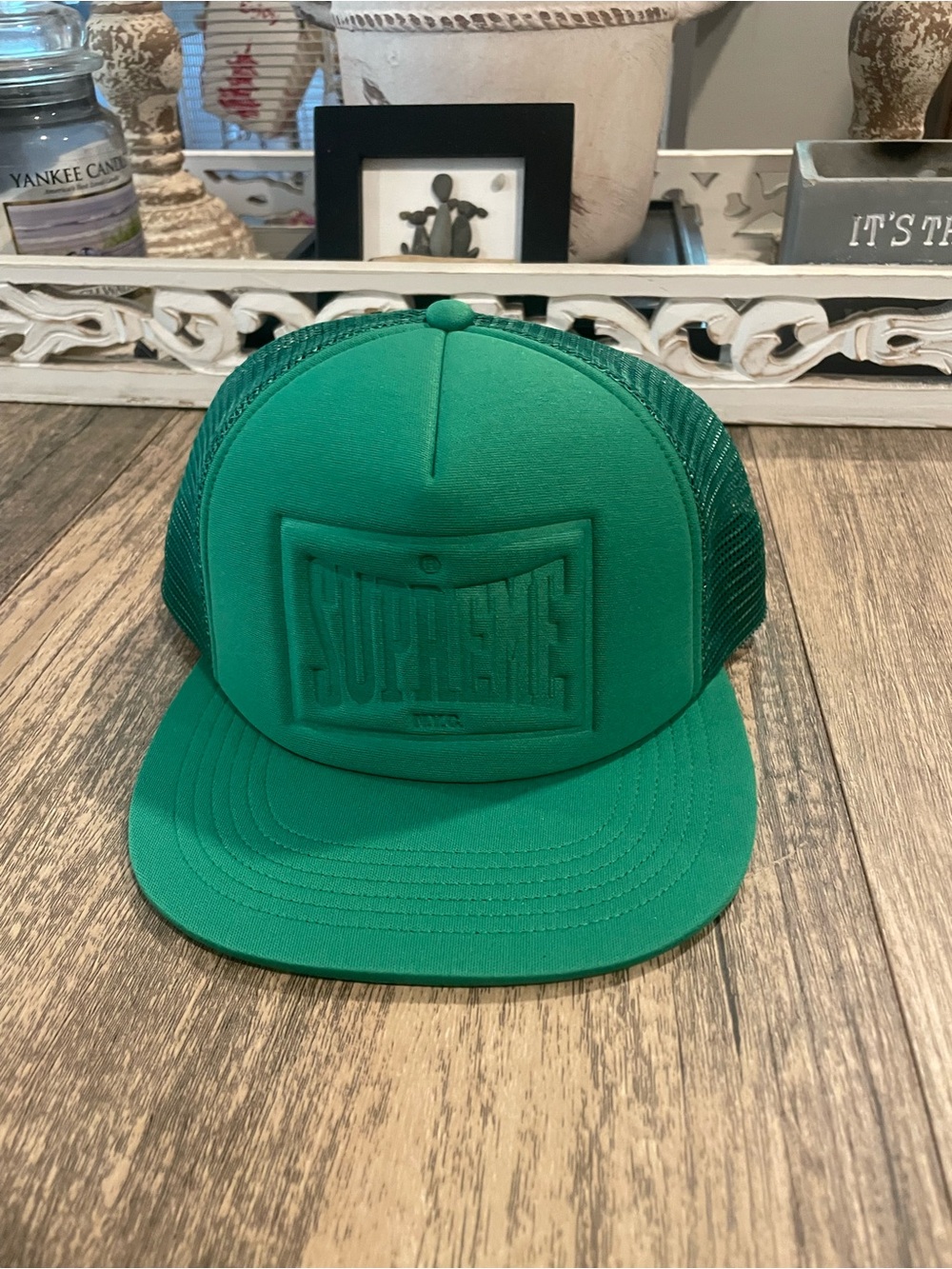 NWT Supreme Emerald Green Foam Trucker Hat